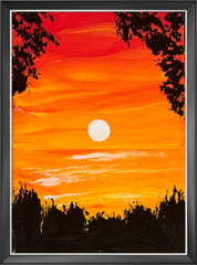 1st 5X7 SUNSET ORIGINAL 5X7 CANVAS BOARD
