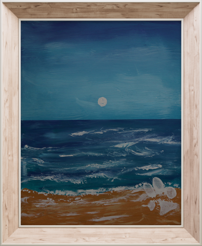 MONKEYS OCEAN WAVES 11X14 ORIGINAL CANVAS