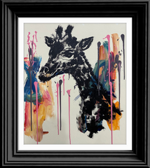 GIRAFFE ONE 20X24 ORIGINAL STRETCHED CANVAS